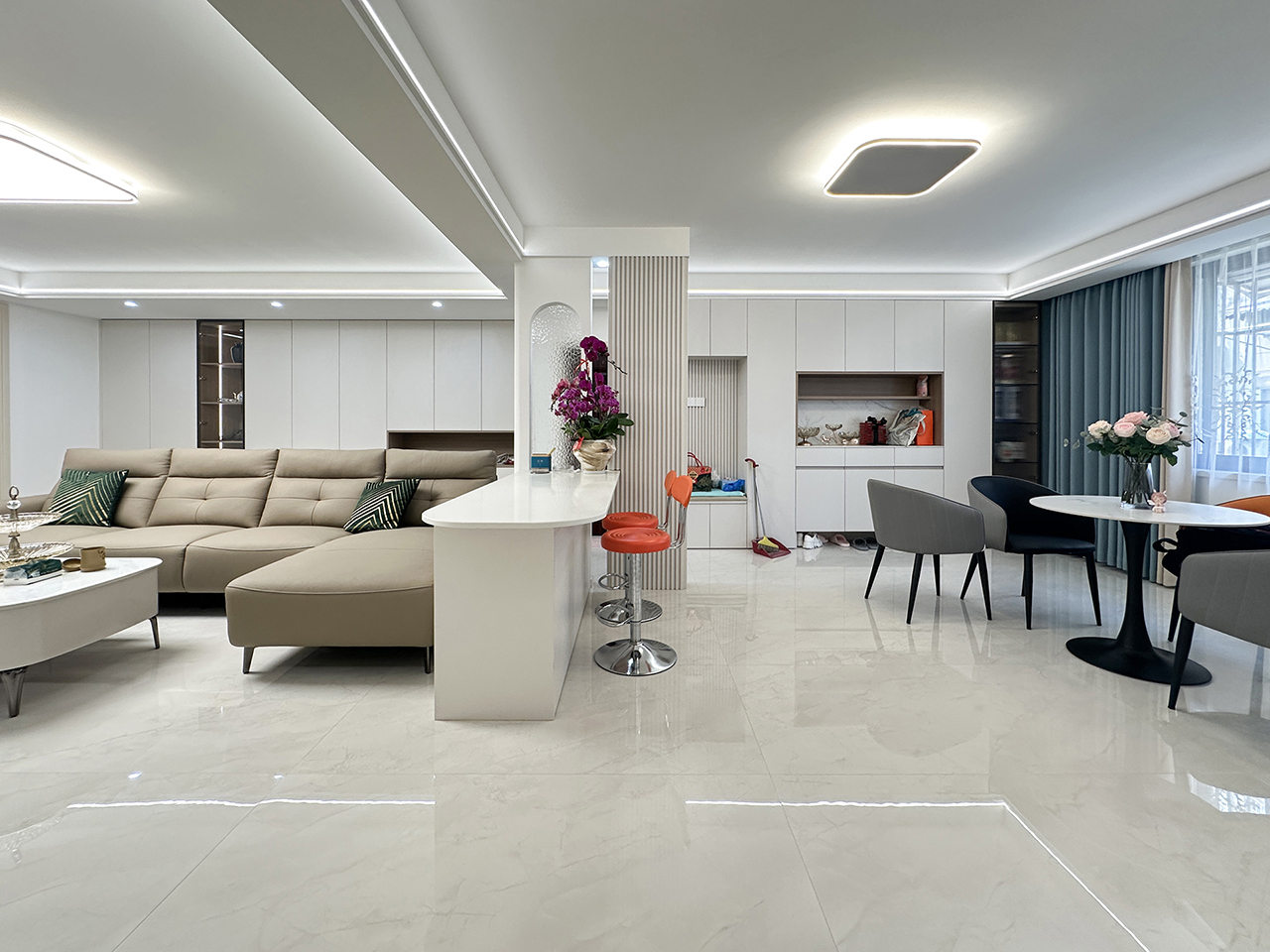 現(xiàn)代簡約風(fēng)｜復(fù)城里90㎡小戶型裝修實拍案例