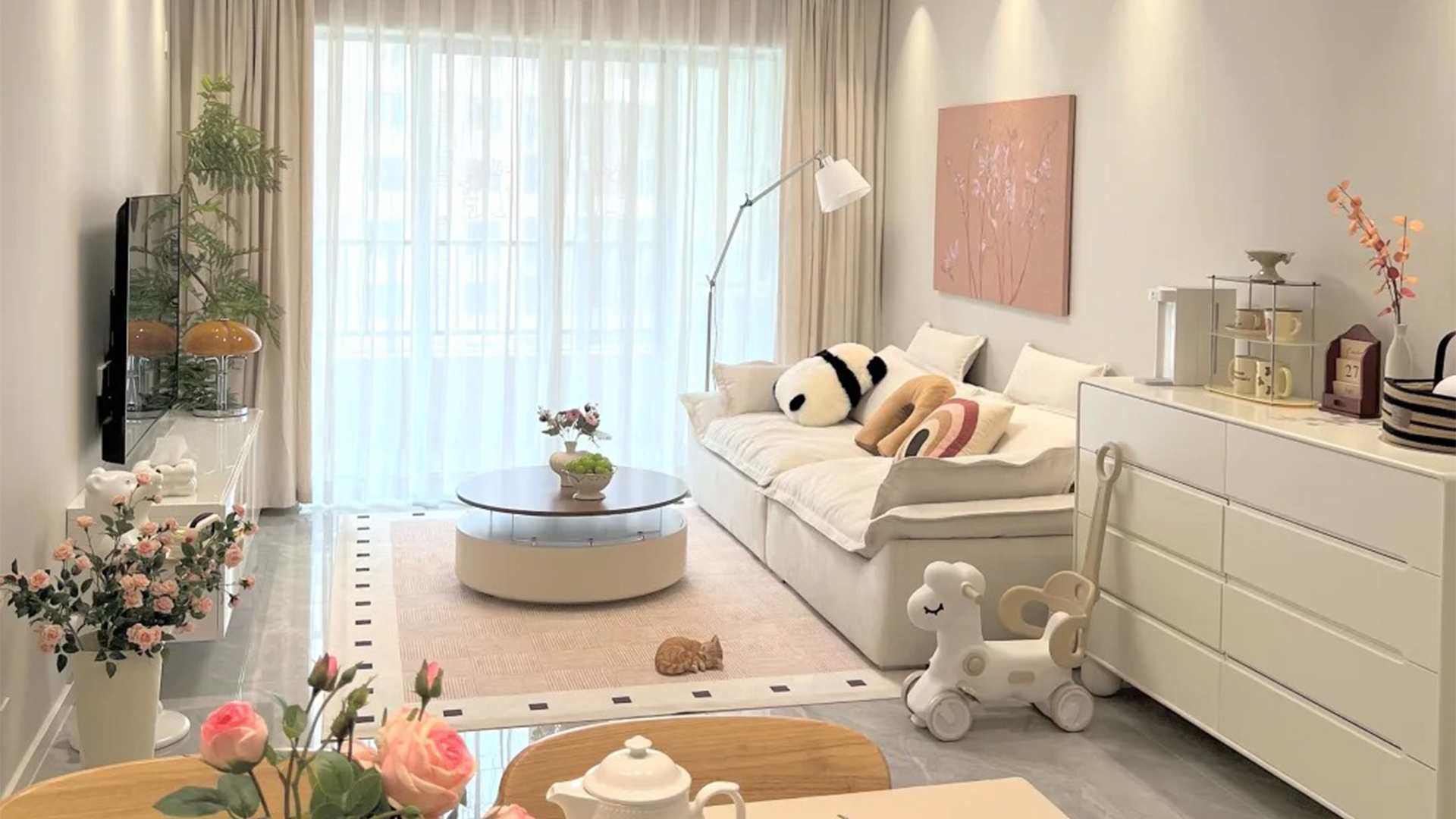 80平奶油風(fēng)小窩，溫柔治愈空間速寫