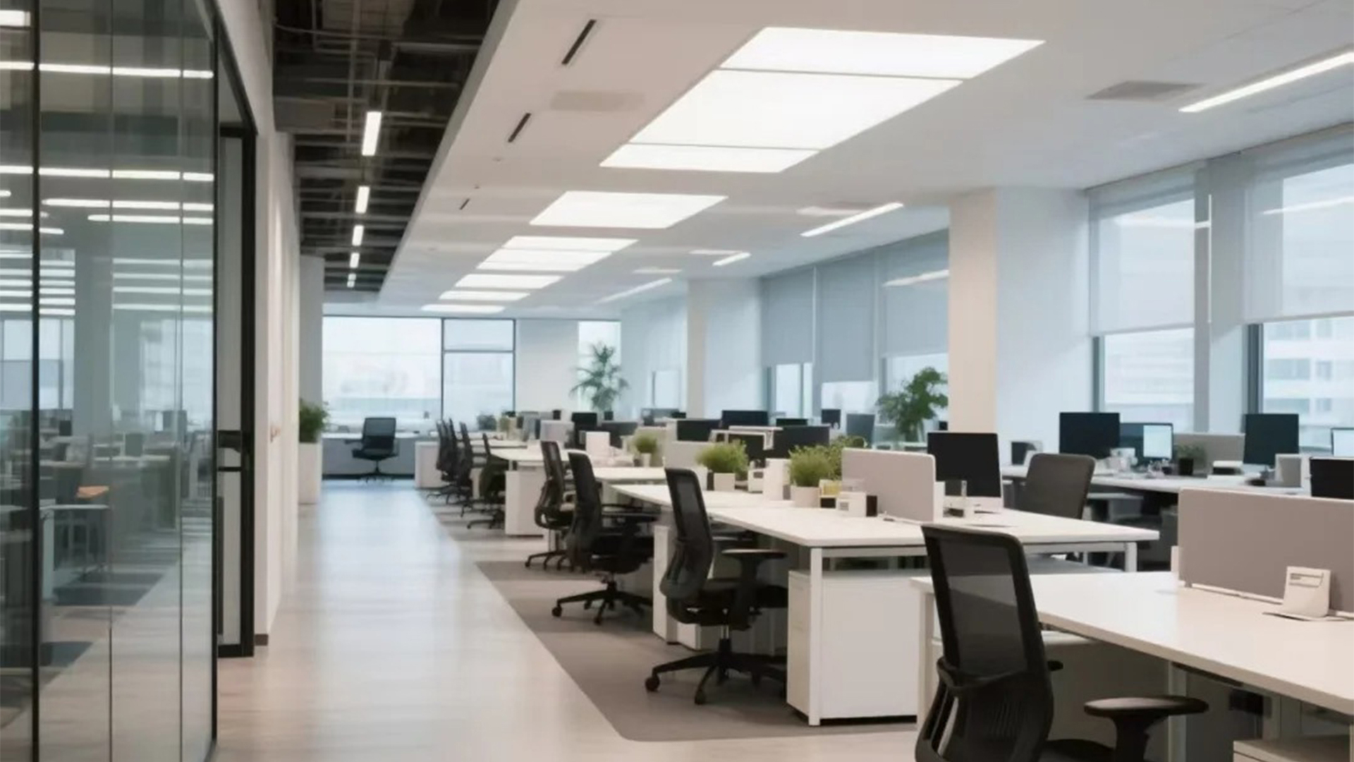 現(xiàn)代簡約風(fēng)辦公室裝修：通透空間與自然光交融